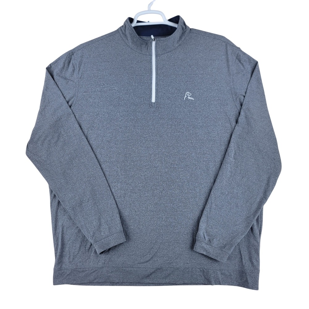 Rhoback Quarter Zip Pullover Mens 3XL Gray Performance Long Sleeve Golf Stretch
